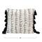 Hello Honey® Black & Cream Tufted Pillow with Tassels